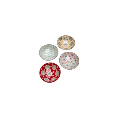 Assiettes en céramique pour pâtes (lot de 4) Bohemian CHEHOMA
