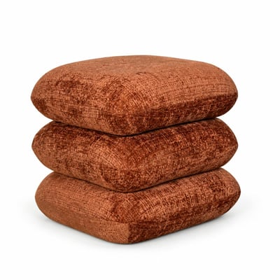 Pouf pivotant en tissu - aspect coussins empilés IENA PIER IMPORT