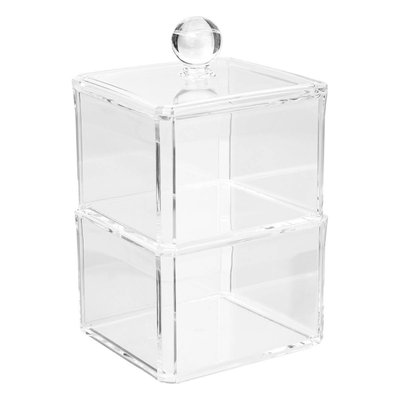 2 boîtes à cotons Transparent SELENA 5FIVE SIMPLY SMART