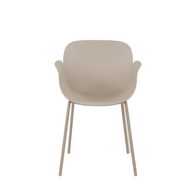 Lot de 4 fauteuils de table intérieur et extérieur en plastique et métal - Acapulco DRAWER
