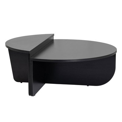 Table basse ovale en mélaminé effet bois, DOJA OVIALA