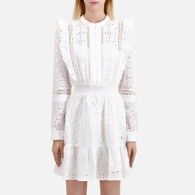 Korte jurk met lange mouwen, geborduurd THE KOOPLES