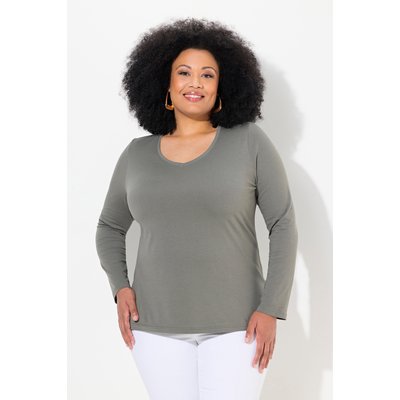 T-shirt col en V et manches longues ULLA POPKEN