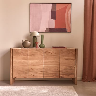 Buffet 4 portes en acacia massif 150 cm  CALI BERAH GETAH