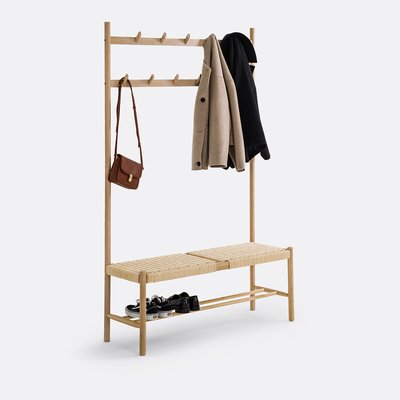Vestiaire in massief eik en geweven touw, Taga LA REDOUTE INTERIEURS