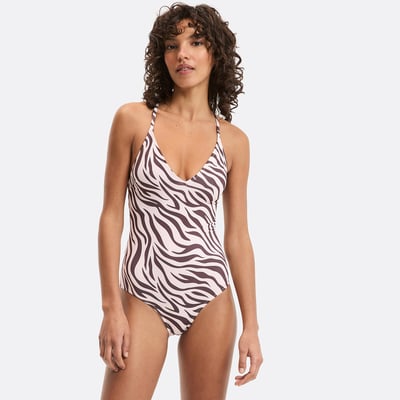 Bañador de una pieza, estampado de cebra LA REDOUTE COLLECTIONS