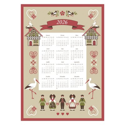 Torchon Calendrier 2026 Hisla WINKLER