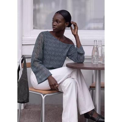 Chemise courte brillante à motifs géométriques MANGO TEEN