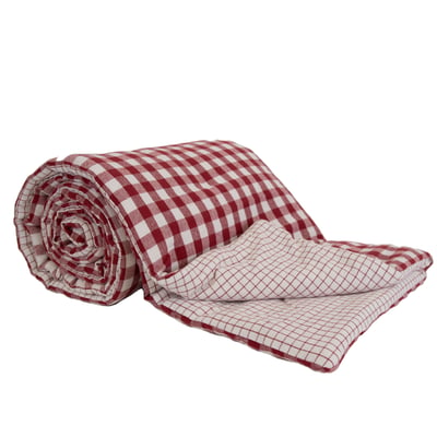 Édredon motif vichy en coton SUD ETOFFE