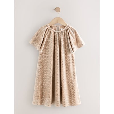 Robe en velours à pois lamés NEXT