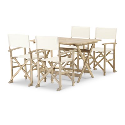 Salon de jardin, 4 chaises, JAVA LIGHT DEFORA HOME