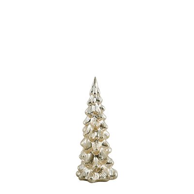Sapin lumineux en verre mercurisé doré - Petit modèle MATHILDE M