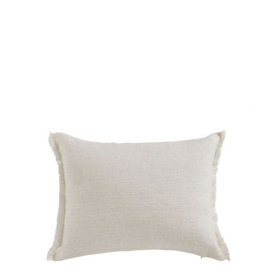 Housse de coussin en lin BLANC D’IVOIRE