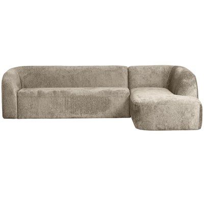 Canapé d'angle droit en velours - SLOPING BEPUREHOME