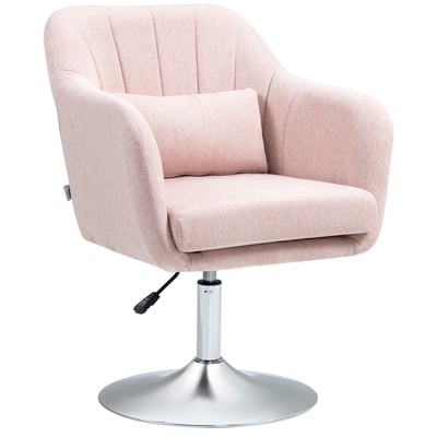 Accent Chair Lin (100% polyester) Rose HOMCOM