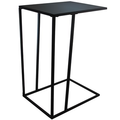Table d'appoint bout de canapé en métal noir 40x30x58cm WADIGA