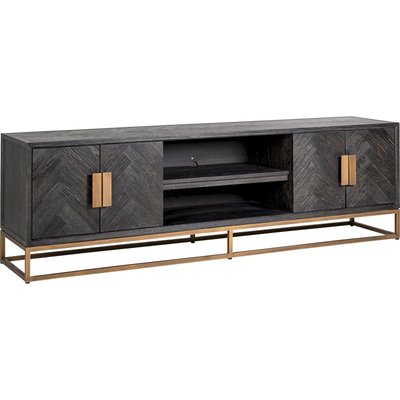 Meuble TV en bois, 4 portes, Blackbone RECOLLECTION