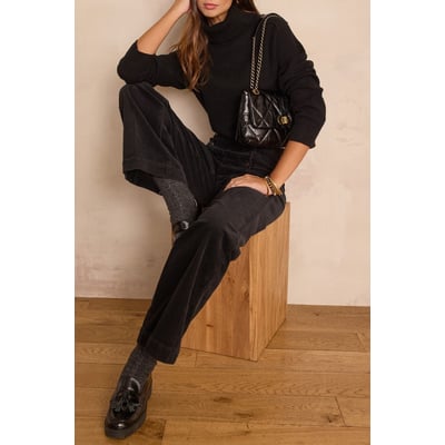Pantalon taille haute large OXAN en velours côtelé Maison 123