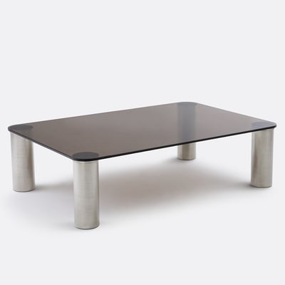 Table basse verre trempé et métal acier, Ramcel LA REDOUTE INTERIEURS