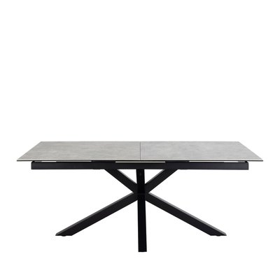 Table à manger extensible 6 à 12 personnes en céramique et métal 200-240x100cm - EUREMA DRAWER