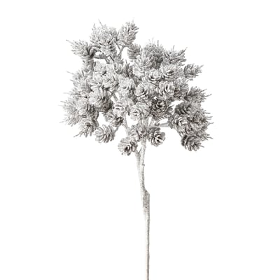 Branche de pommes de pin pailletée artificielle H38 SIA DECO