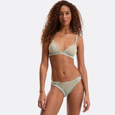 Ophelie Printed Stretch Tulle Triangle Bra LA REDOUTE COLLECTIONS