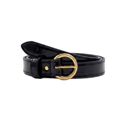 Ceinture boucle d'or cuir vernis JULES & JENN