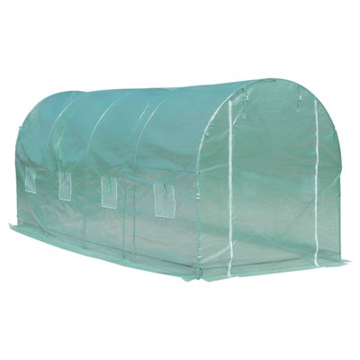 Serre de jardin tunnel grande taille verte OUTSUNNY