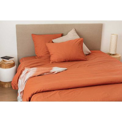 Housse de couette unie en coton Lavé TOISON D OR