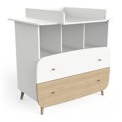 Commode 2 tiroirs et 3 niches avec plan à langer L96 cm - FIRMIANA CALICOSY