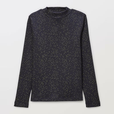 Sous-pull à col montant avec fibres métallisées en coton BIO GOTS MONOPRIX