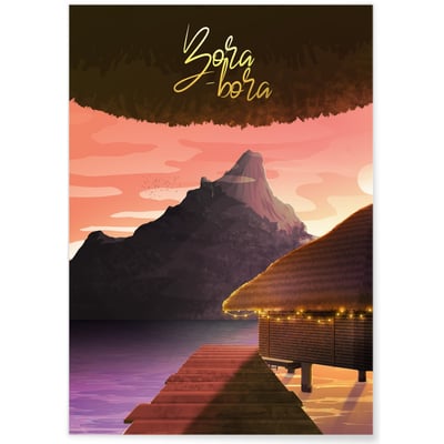 Affiche Bora-Bora L'AFFICHERIE