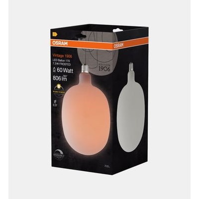Ampoule Led Edition 1906 Ballon Blanc Mat Variable - 60w - 806 Lm - E27 Blanc Chaud OSRAM