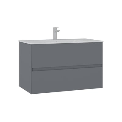 Meuble vasque suspendu 2 tiroirs 91 cm OCEA PIER IMPORT