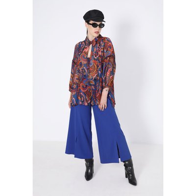 Chemise en voile imprimé avec plis plats JEAN-MARC PHILIPPE