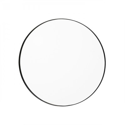 Miroir Mural Circum Clear et Bord Noir XSmall Rond Diam 50 cm AYTM