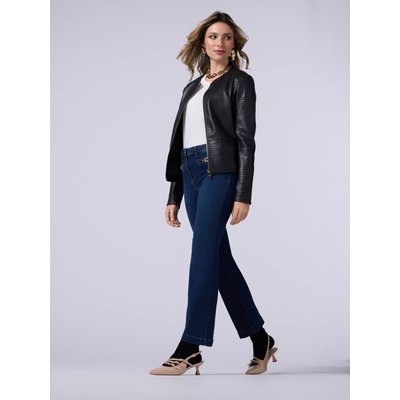 Jean en denim de coton stretch avec un lavage bleu foncé OLTRE