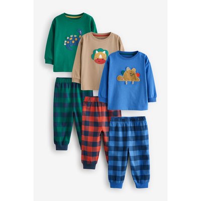 Pyjamas bas tissé aux carreaux, lot de 3 NEXT