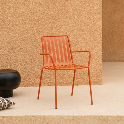 Fauteuil de jardin en métal orange GABY TIKAMOON