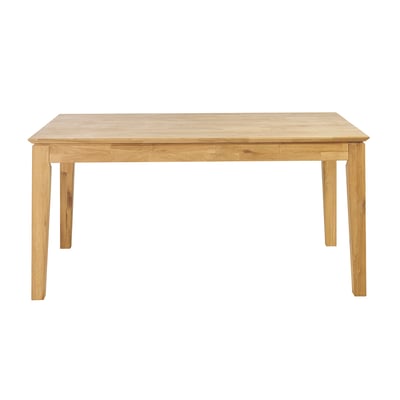 Table à manger extensible rectangulaire en bois clair chêne massif L160-220 cm YULIA MILIBOO