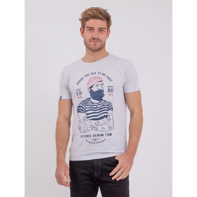 T-shirt Manches Courtes Col Rond Pur Coton Nuplaton RITCHIE