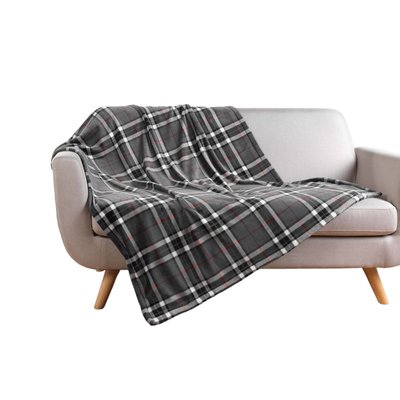 Plaid flanelle + poche pour pieds Scottish DOUCEUR D'INTÉRIEUR
