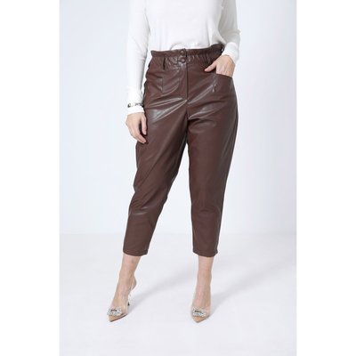 Jean cuir taille haute sale