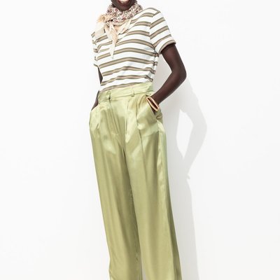 BILLY pantalon en satin PROMOD