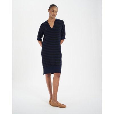 Robe Océane en cotonà rayures beiges INES DE LA FRESSANGE PARIS