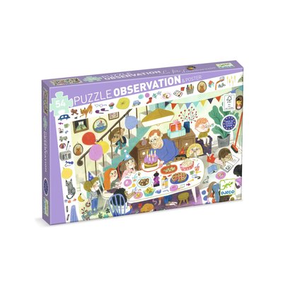 Puzzle observation la fete d anniversaire 54 pieces - DJECO
