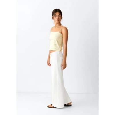 Jean low waist wide leg MANGO TEEN