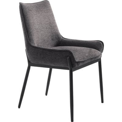 Chaise tapissée enveloppante en chenille RECOLLECTION
