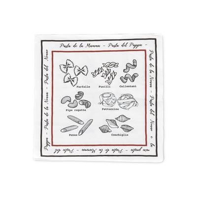 Lot de 20 serviettes en papier motif pâtes OPJET