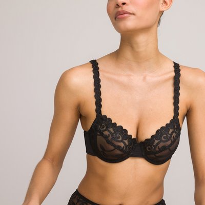 Soutien-gorge emboîtant en tulle brodé Lyssa LA REDOUTE COLLECTIONS